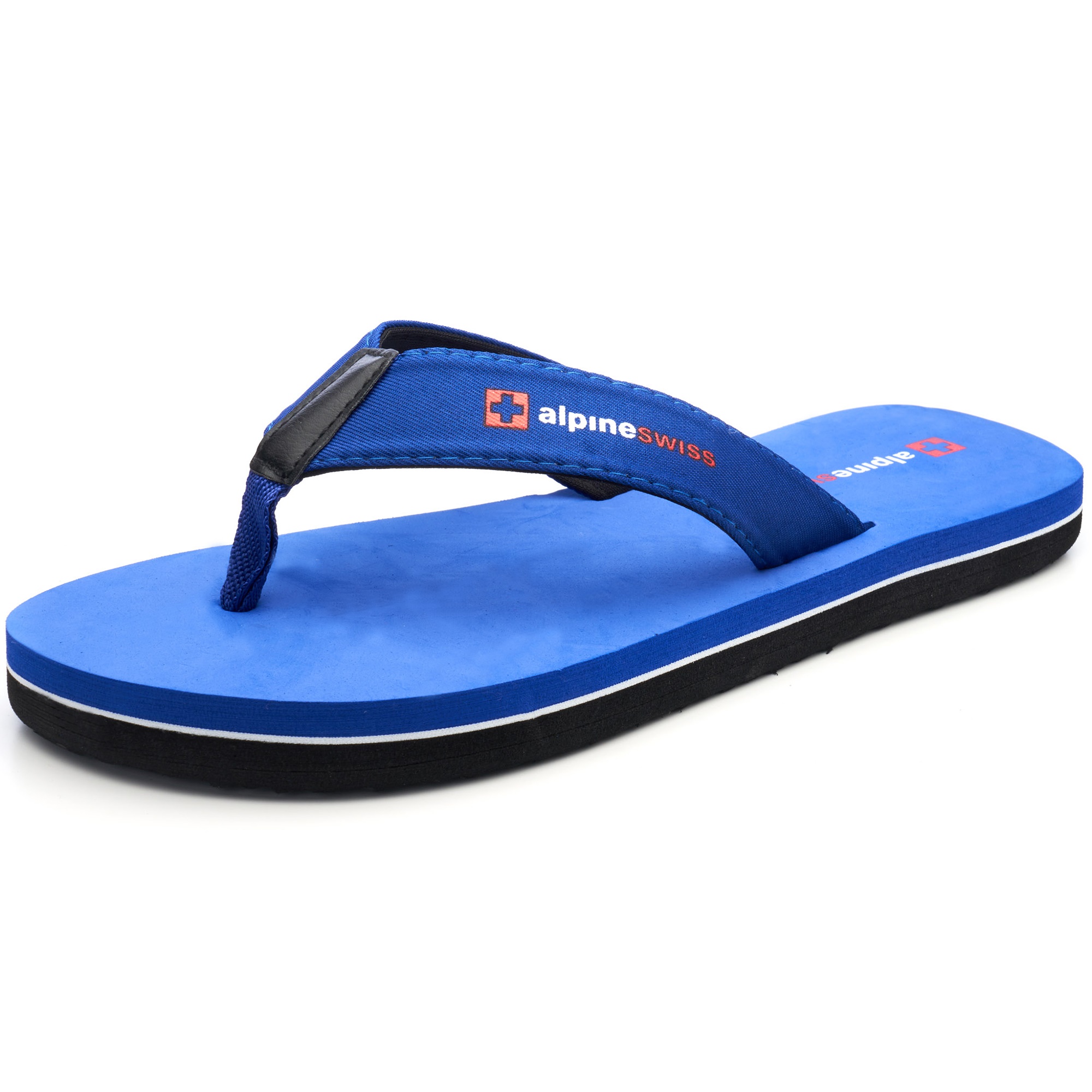Alpine Swiss Mens Flip Flops Beach Sandals Lightweight EVA Sole Comfort